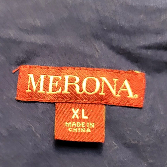 Merona Royal Blue Button Down Shirt Fitted Classic Top - Size XL - Picture 3 of 5